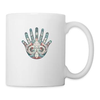 Hand Finger - Tasse - Weiß - Rechts