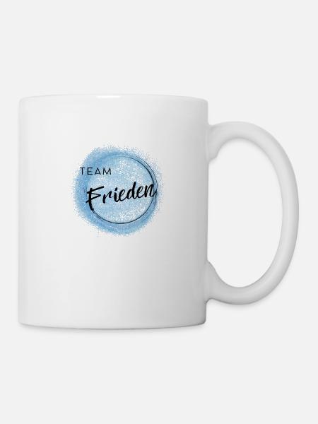 Team Frieden - positives Denken - Tasse - Weiß