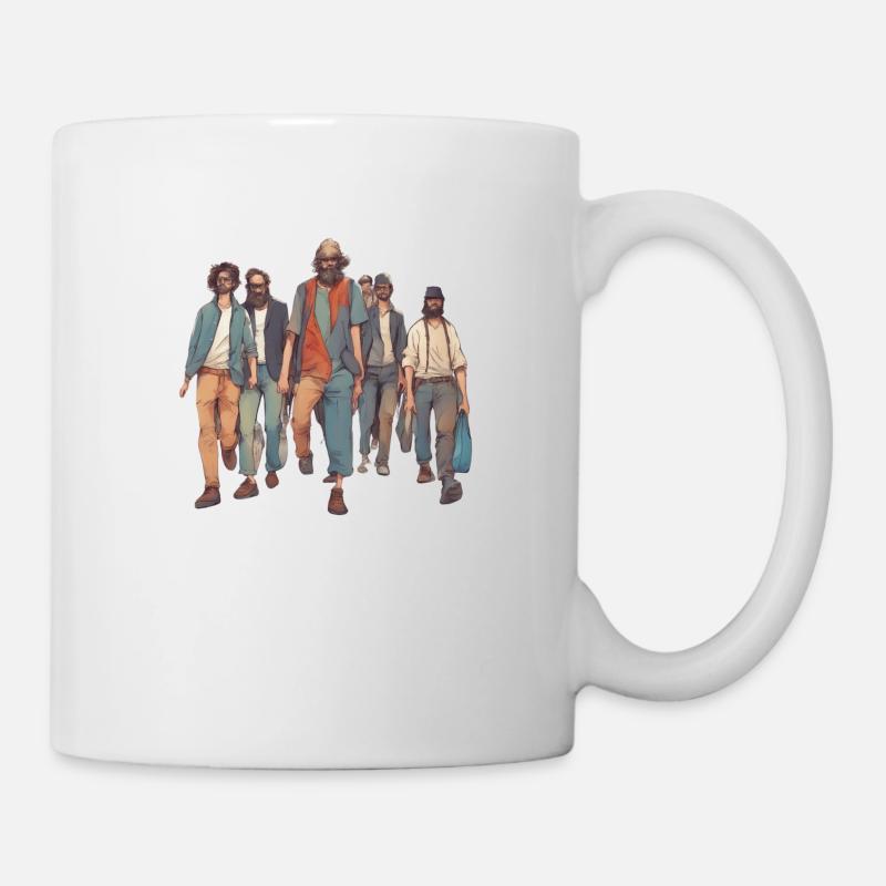 People walking - Mug - white