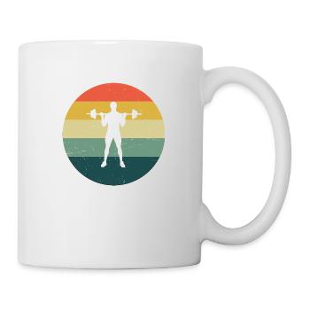 Hommes Femmes Fitness Musculation Haltérophilie - Mug blanc - blanc - Droite