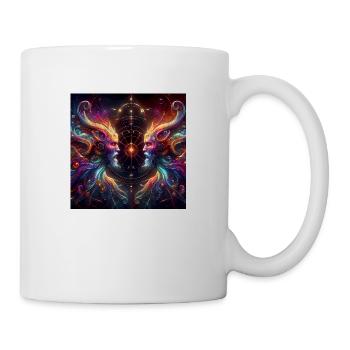 Wassermann Sternzeichen Zwillinge Dystopisch - Tasse - Weiß - Rechts