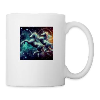 Doppel Einhorn Dystopisch - Tasse - Weiß - Rechts