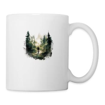 La puissance de pédalage à l’état pur : votre chemise de vélo élégante - Mug blanc - blanc - Droite