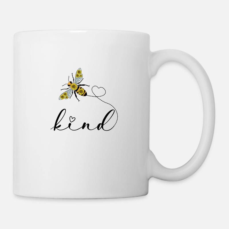 bee kind - sei freundlich, egal was ist. - Tasse - Weiß