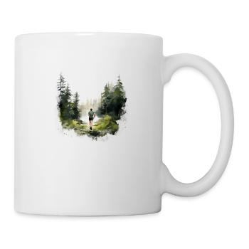 Schneller, weiter, stärker: Dein Jogging Shirt - Tasse - Weiß - Rechts
