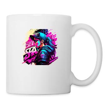 graffitti girl - Tasse - Weiß - Rechts