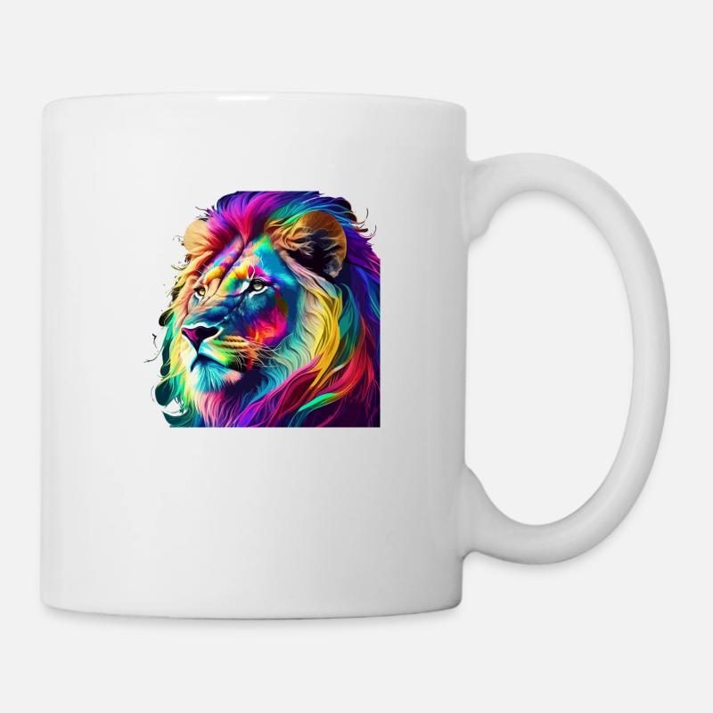 Lion Portrait - Mug - white