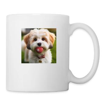 Verspielter Bolonka Zwetna Welpe - Tasse - Weiß - Rechts