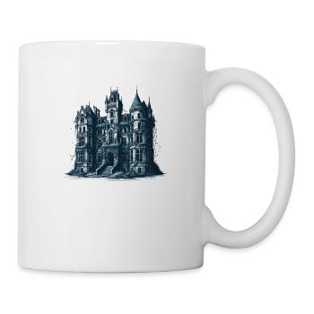 Mysterious abandoned castle with vineyards - Mug - white - Right