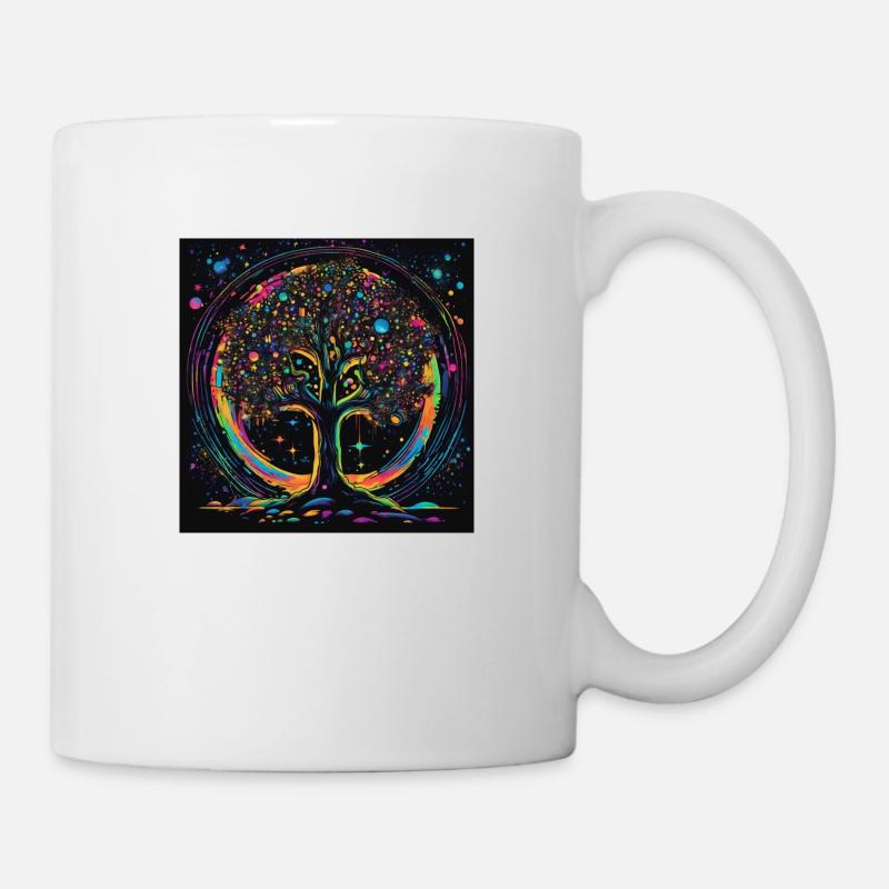 Baum des Lebens ,Lebensbaum,Graffiti,Planeten - Tasse - Weiß