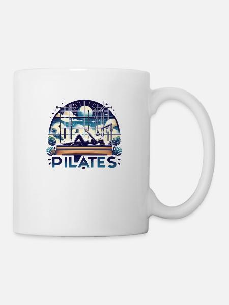 "Pilates" - Conception de studio dynamique - Mug blanc - blanc