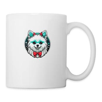 Pomeranian Christmas Illustration - Mug - white - Right