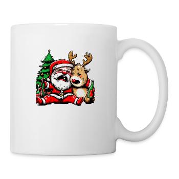 Betrunkener Weihnachtsmann Hohoho - Tasse - Weiß - Rechts