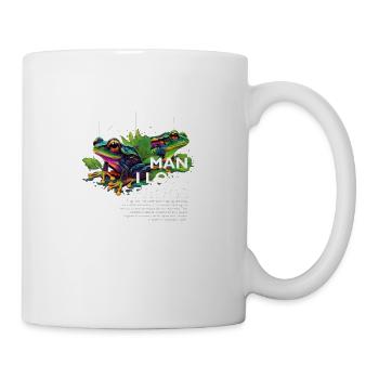 Mec, J’Aime Les Grenouilles, Drôle, Grenouille, Meme, Pepe, Blague - Mug blanc - blanc - Droite