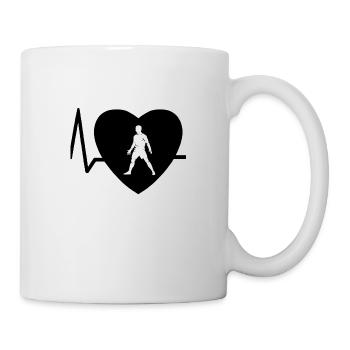 Heartbeat Football 2 (en anglais seulement) - Mug blanc - blanc - Droite