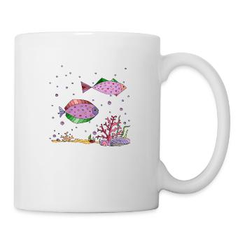 Poissons - Mug blanc - blanc - Droite
