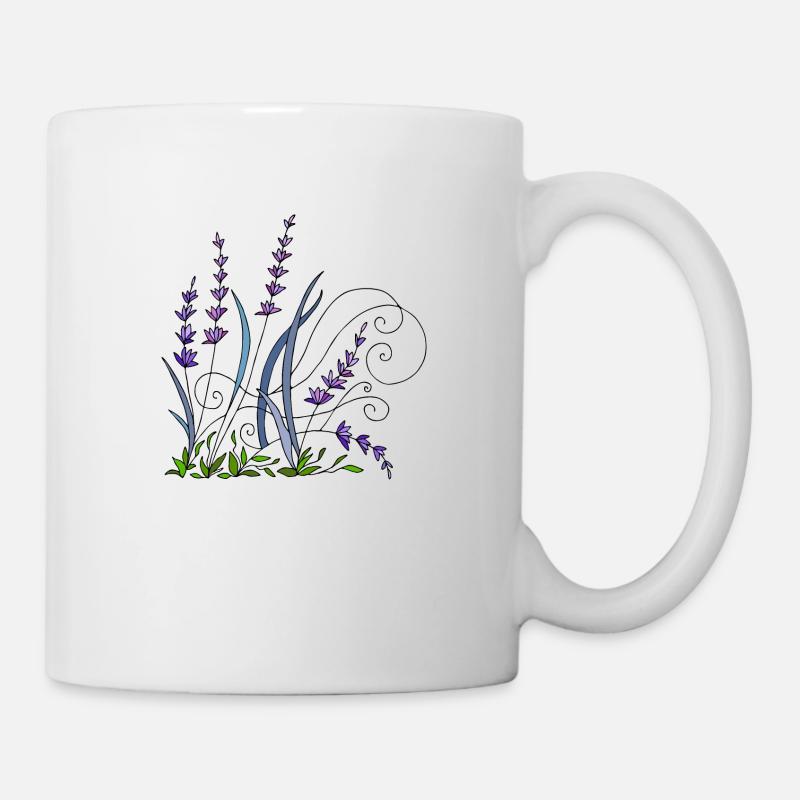 Lavendel - Tasse - Weiß