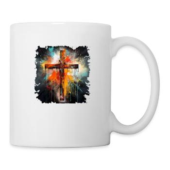 Croix de Jésus-Christ pour les chrétiens et les orthodoxes - Mug blanc - blanc - Droite
