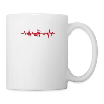 Lustiger Holzfäller-Herzschlag - Tasse - Weiß - Rechts