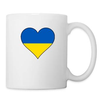 Ukraine Herz Nationalfarben - Tasse - Weiß - Rechts