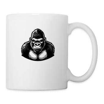 Powerful Black and White Gorilla - Mug - white - Right