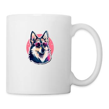 Illustration de berger allemand - Mug blanc - blanc - Droite
