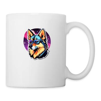 Illustration de berger allemand - Mug blanc - blanc - Droite