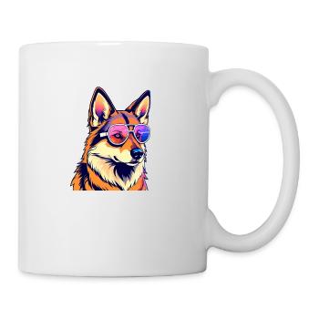 Illustration de berger allemand - Mug blanc - blanc - Droite