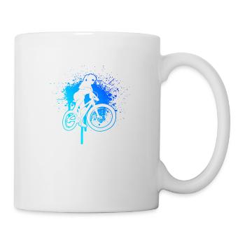 MTB Mountainbiker Radfahren Mountainbike - Tasse - Weiß - Rechts