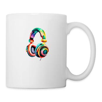 Headphones, Vocals, Musicians, Gamers, Singers, Listen to Music - Mug - white - Right
