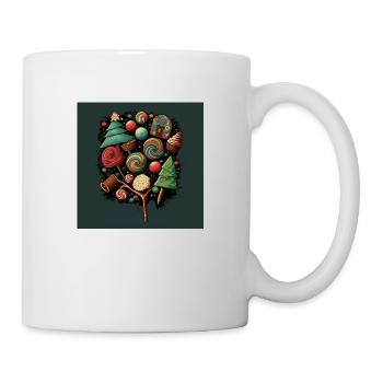 yule logs and vintage candy - Mug - white - Right