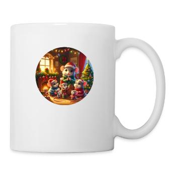 Weihnachten mit Mäusen - Tasse - Weiß - Rechts