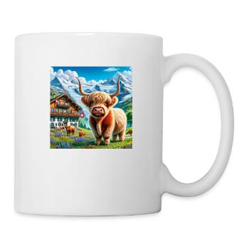 A delightful Highland cow - Mug - white - Right