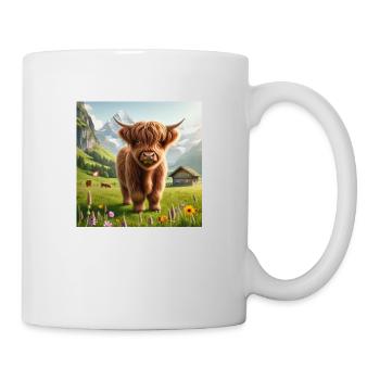 Cute Highland cow - Tasse - Weiß - Rechts