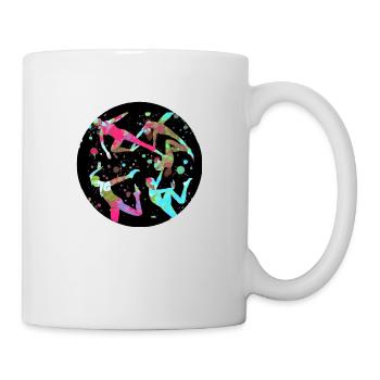 dancing, dancer, colorful, circle, figures - Mug - white - Right