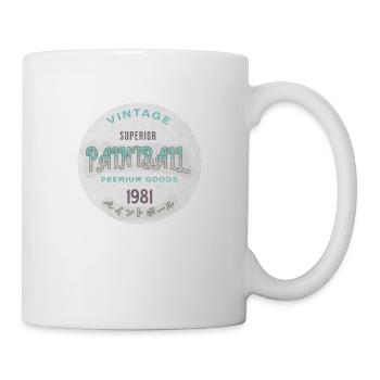 Paintball vintage depuis 1981, produits haut de gamme - Mug blanc - blanc - Droite