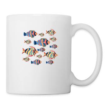 Poissons - Mug blanc - blanc - Droite