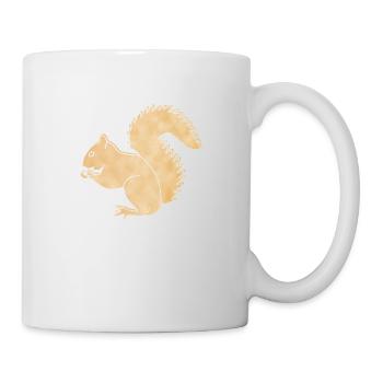 Eichhörnchen, Boho Line Art Design, Serie „Woods“ - Tasse - Weiß - Rechts