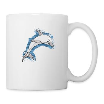 Delfin - Tasse - Weiß - Rechts