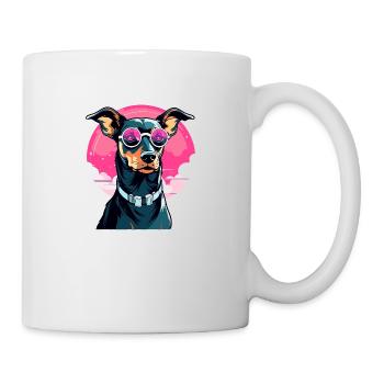 Doberman Dog Drawing - Mug - white - Right