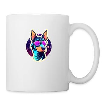 Doberman Dog Drawing - Mug - white - Right