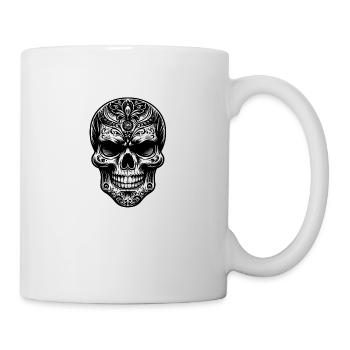 Dessin noir et blanc - Mug blanc - blanc - Droite