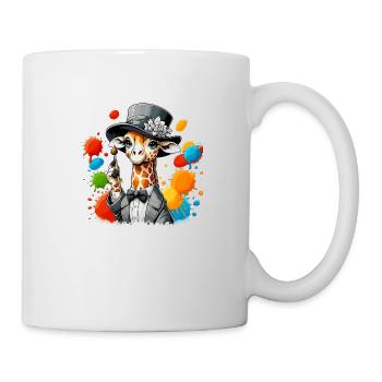 Girafe avec chapeau - Mug blanc - blanc - Droite