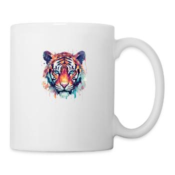 Tigre Liberté Animale Monde Faune Abstrait - Mug blanc - blanc - Droite