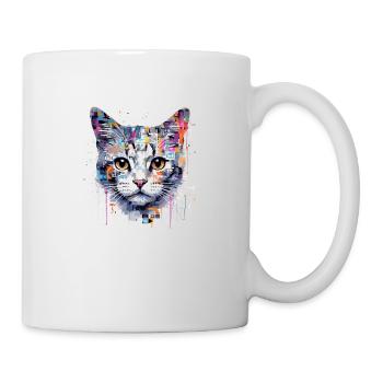 Cat Pet World Animal Lover Furry Friend Abstract - Mug - white - Right