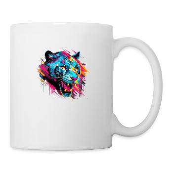Panther Tier Freiheit Welt Wildtiere Zusammenfassung - Tasse - Weiß - Rechts