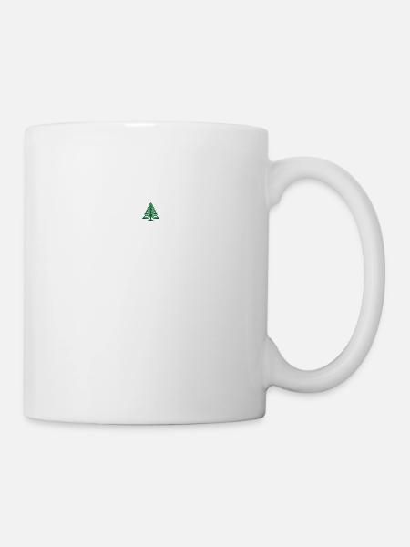 Dezentes Weihnachtsbaum Christbaum Tannenbaum Logo - Tasse - Weiß