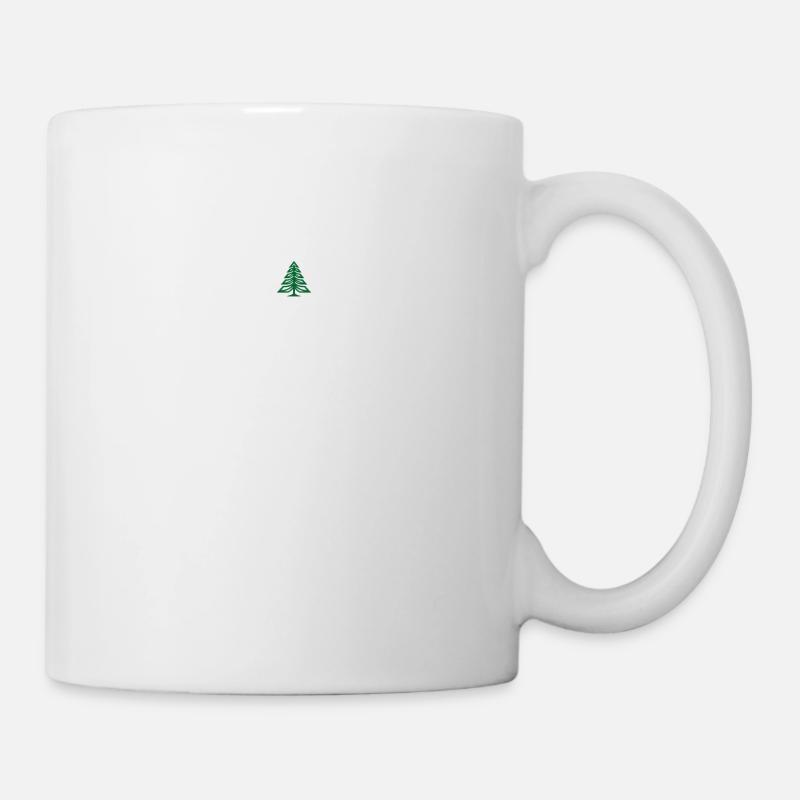 Dezentes Weihnachtsbaum Christbaum Tannenbaum Logo - Tasse - Weiß