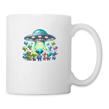 Aliens Marveling at a UFO - Mug - white - Right
