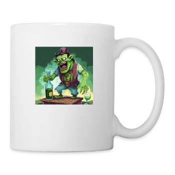 Drunkenstein's Monster lustiges Wortspiel - Tasse - Weiß - Rechts